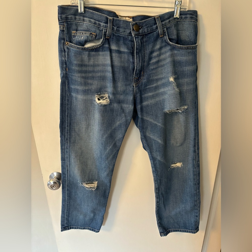 Current/Elliot The Boyfriend Ripped Distressed Jeans